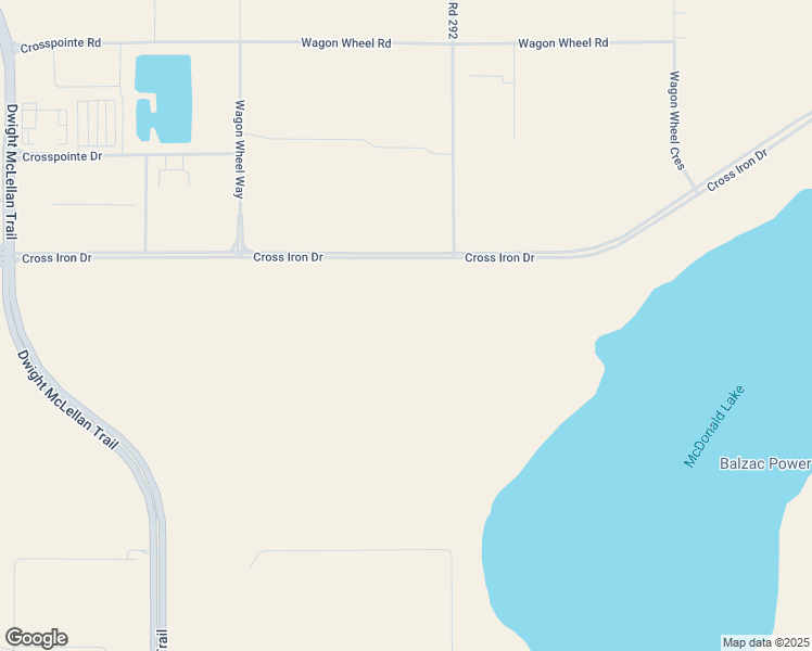 map of restaurants, bars, coffee shops, grocery stores, and more near 260233 Range Road 292 in Rocky View County