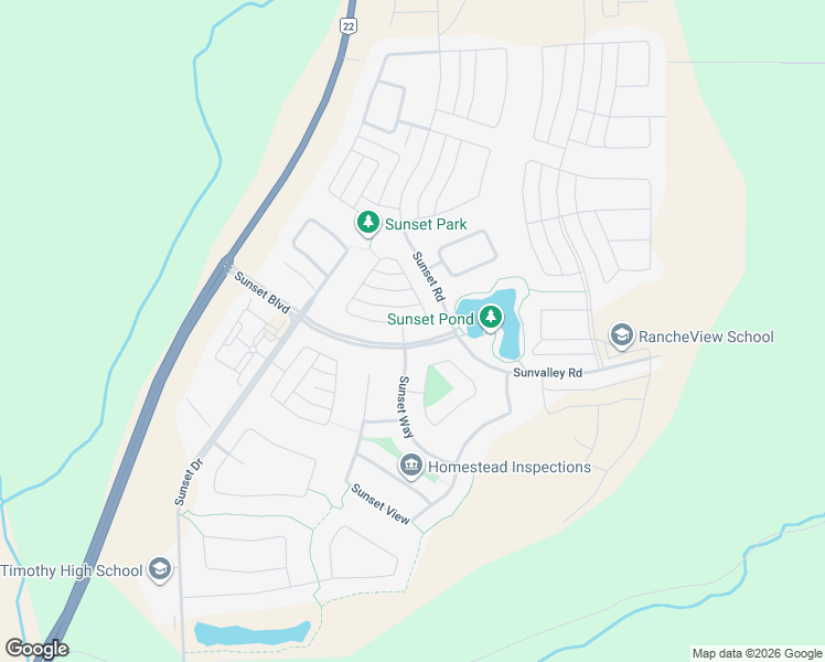 map of restaurants, bars, coffee shops, grocery stores, and more near 9 Sunset Common in Cochrane
