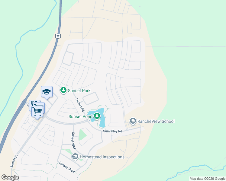 map of restaurants, bars, coffee shops, grocery stores, and more near in Cochrane