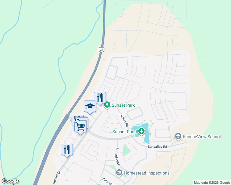 map of restaurants, bars, coffee shops, grocery stores, and more near in Cochrane