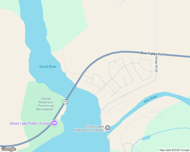 map of restaurants, bars, coffee shops, grocery stores, and more near Bow Valley Trail in Division No. 6