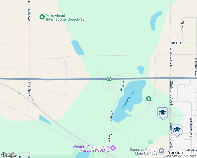 map of restaurants, bars, coffee shops, grocery stores, and more near 580 York Road West in Yorkton