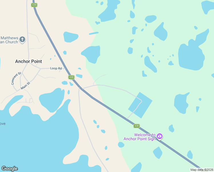 map of restaurants, bars, coffee shops, grocery stores, and more near Newfoundland and Labrador 430 in Anchor Point