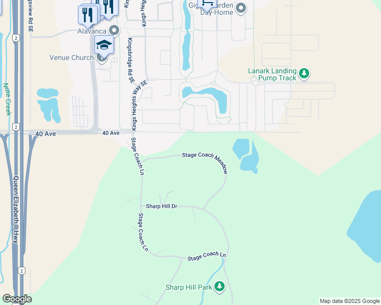 map of restaurants, bars, coffee shops, grocery stores, and more near 40 Stage Coach Meadow in Balzac