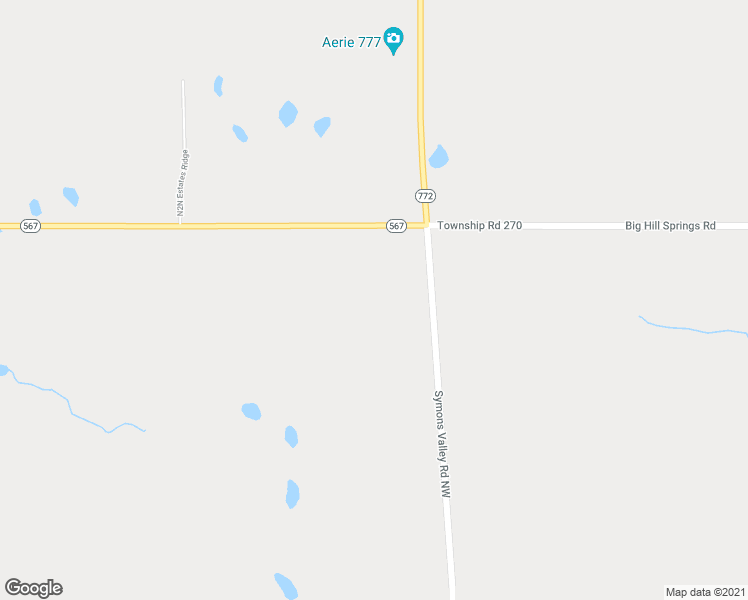 map of restaurants, bars, coffee shops, grocery stores, and more near 21041 Big Hill Springs Road in Calgary
