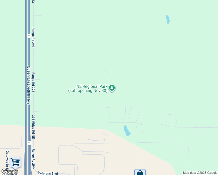 map of restaurants, bars, coffee shops, grocery stores, and more near 261175 Range Road 292 in Airdrie