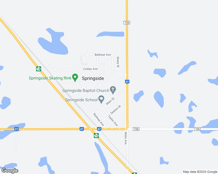 map of restaurants, bars, coffee shops, grocery stores, and more near 208 Patrick Street in Springside