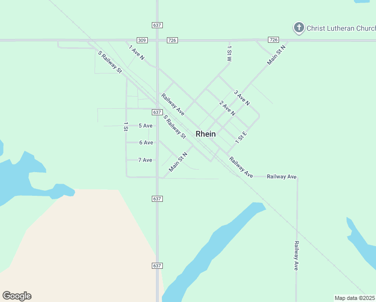 map of restaurants, bars, coffee shops, grocery stores, and more near 12 Main Street North in Rhein