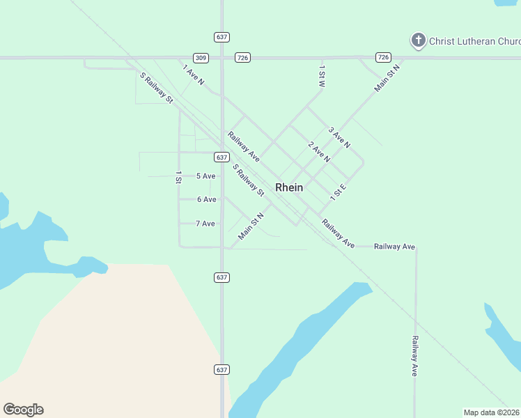 map of restaurants, bars, coffee shops, grocery stores, and more near 12 Main Street North in Rhein