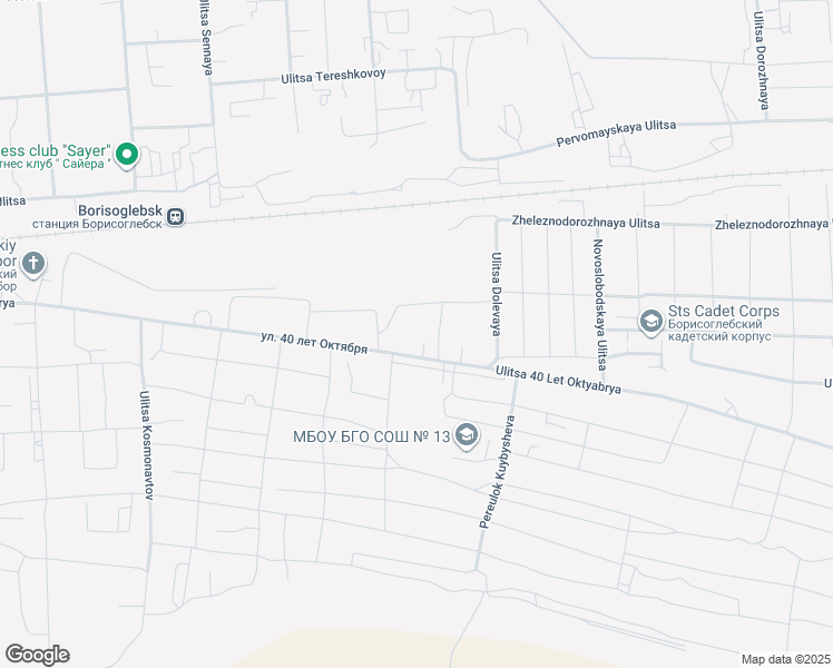 map of restaurants, bars, coffee shops, grocery stores, and more near in Borisoglebsk