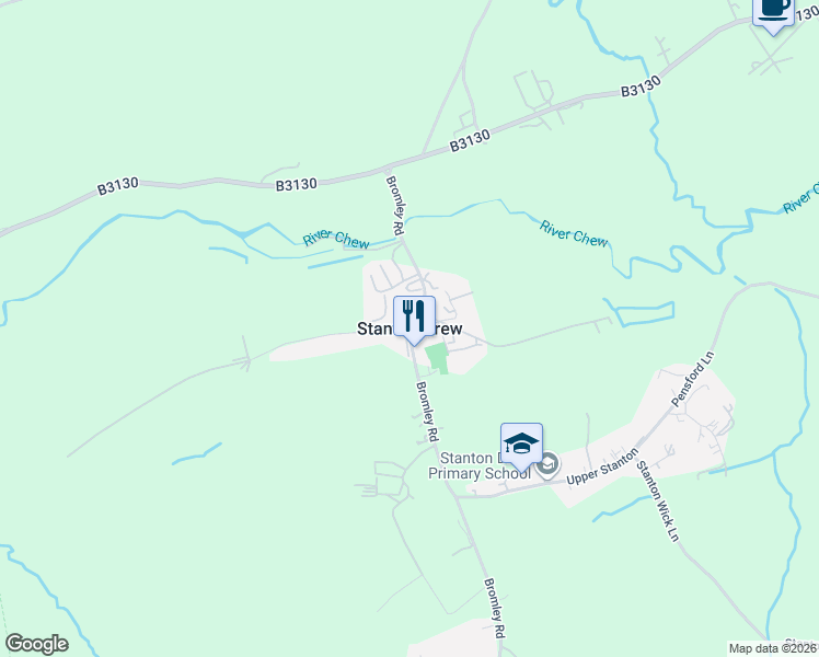 map of restaurants, bars, coffee shops, grocery stores, and more near in Stanton Drew