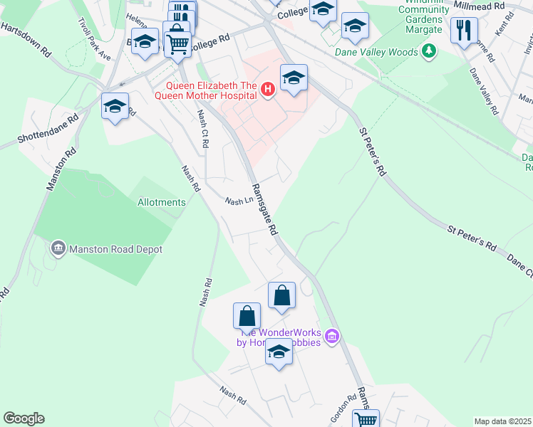 map of restaurants, bars, coffee shops, grocery stores, and more near in Kent