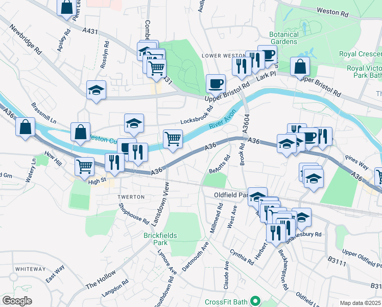 Lower Bristol Rd, Bath England Walk Score