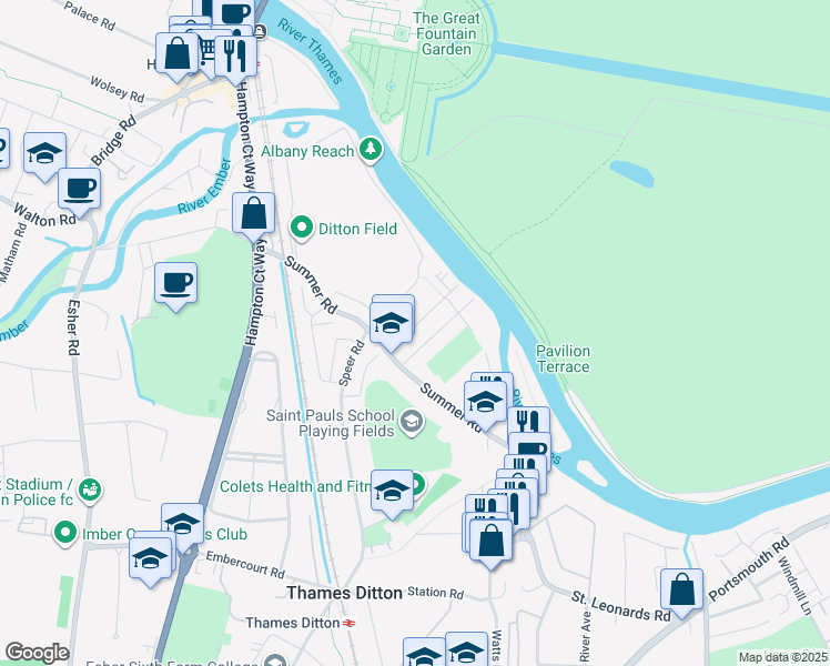 A location in Thames Ditton Walk Score