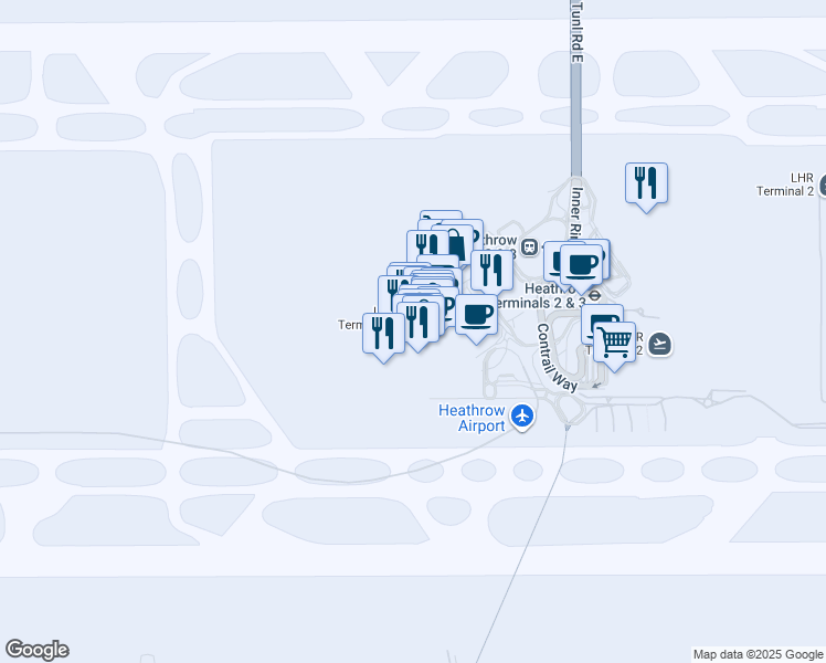 map of restaurants, bars, coffee shops, grocery stores, and more near Nelson Road in Longford