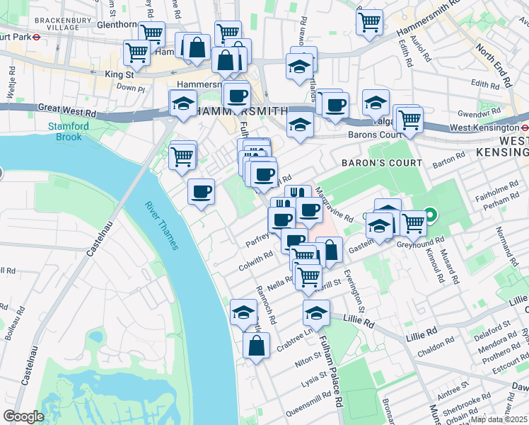 Fulham Palace Road, Greater London England Walk Score