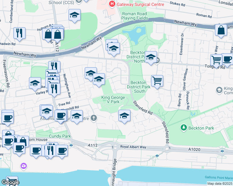 map of restaurants, bars, coffee shops, grocery stores, and more near 201 Bishopsgate in Greater London