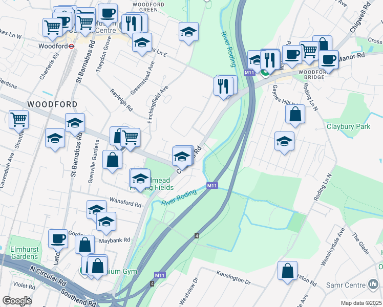 map of restaurants, bars, coffee shops, grocery stores, and more near in 