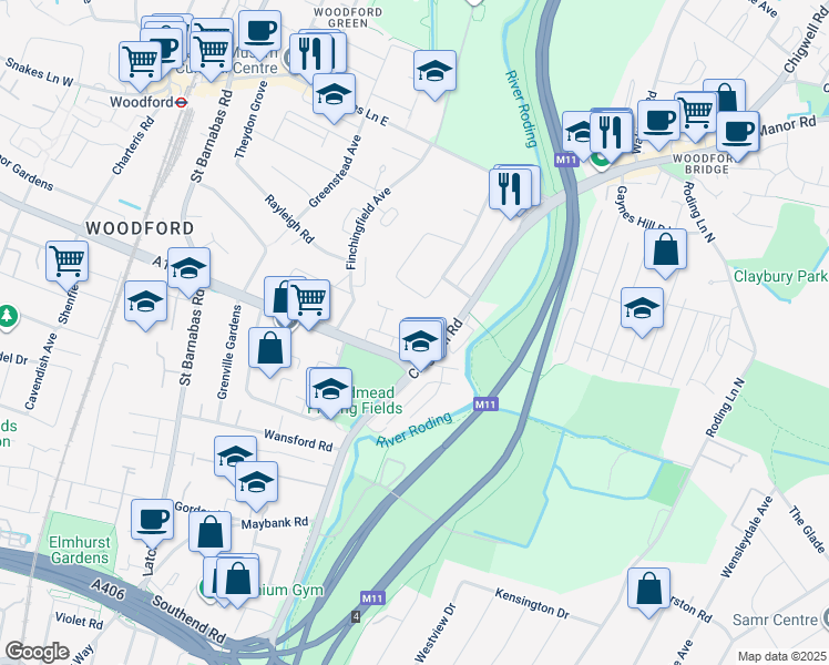 map of restaurants, bars, coffee shops, grocery stores, and more near in 
