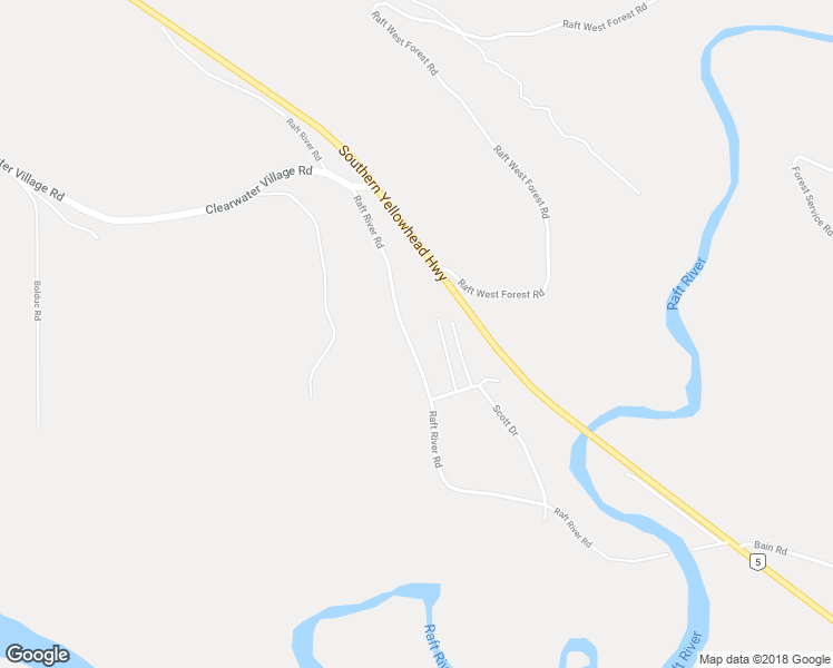 map of restaurants, bars, coffee shops, grocery stores, and more near 1031 Raft River Road in Clearwater