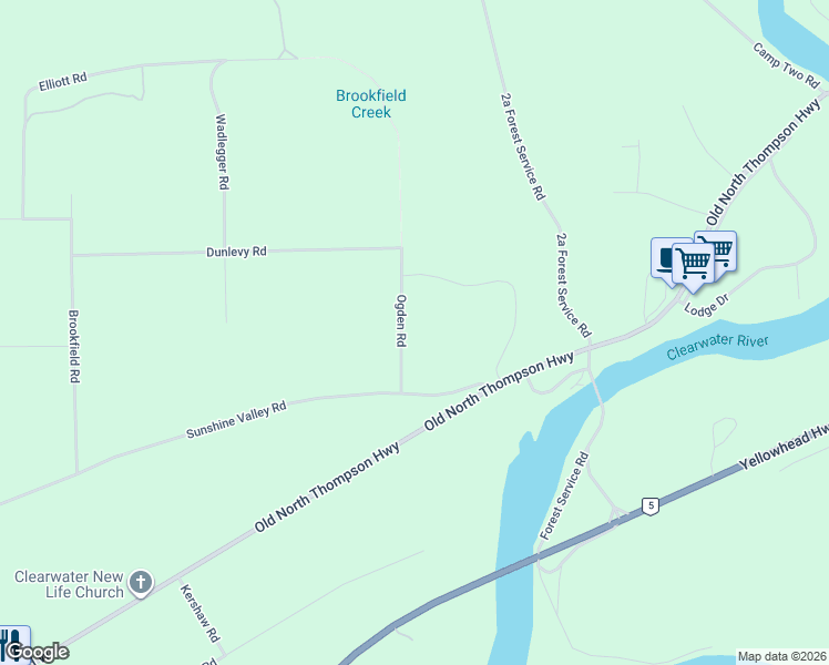 map of restaurants, bars, coffee shops, grocery stores, and more near 150 Ogden Road in Clearwater