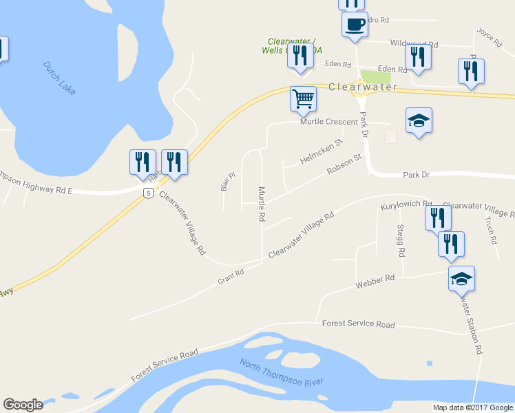 map of restaurants, bars, coffee shops, grocery stores, and more near 219 Murtle Road in Clearwater