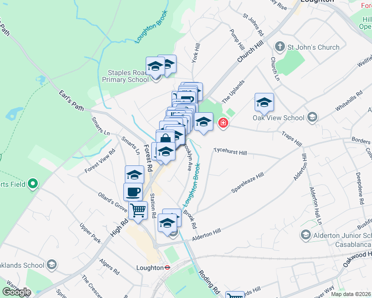 map of restaurants, bars, coffee shops, grocery stores, and more near 3 Brooklyn Avenue in Essex