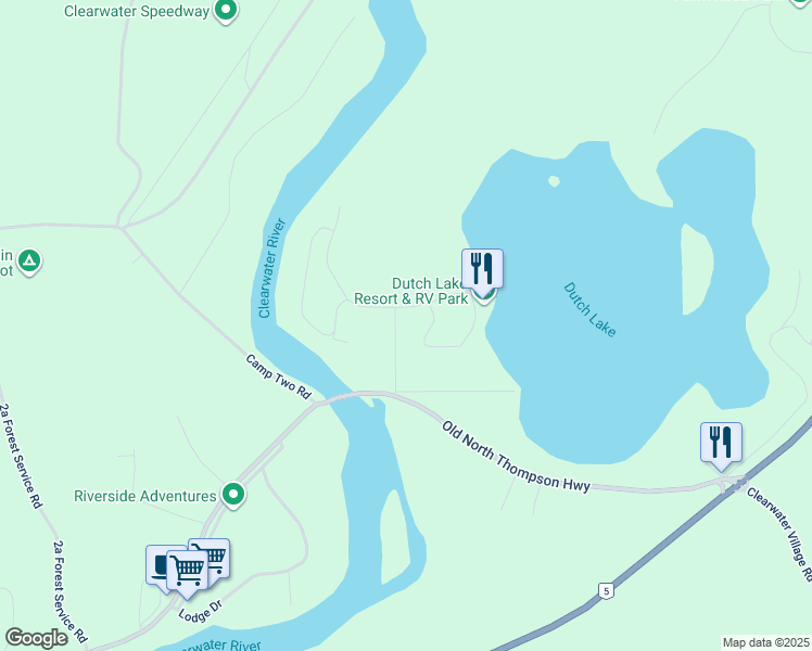 map of restaurants, bars, coffee shops, grocery stores, and more near 222 Dutch Lake Road in Clearwater