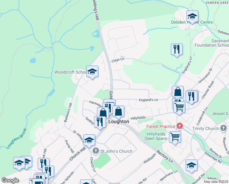 map of restaurants, bars, coffee shops, grocery stores, and more near 29 Lower Road in Essex