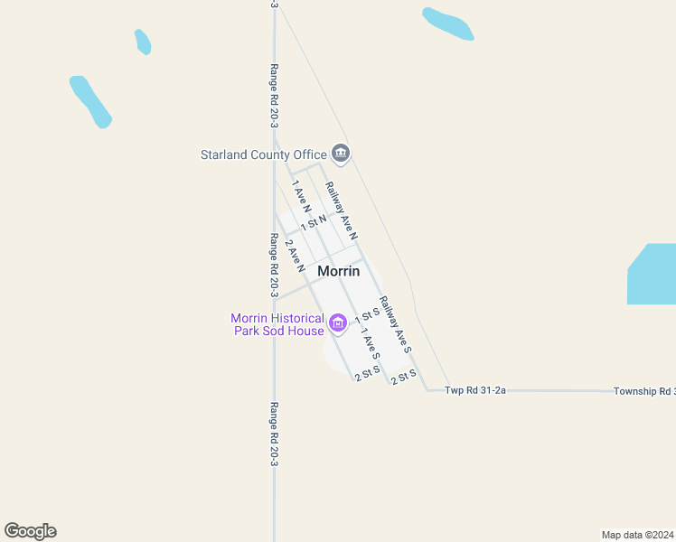 map of restaurants, bars, coffee shops, grocery stores, and more near in Morrin