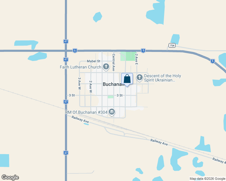 map of restaurants, bars, coffee shops, grocery stores, and more near in Buchanan