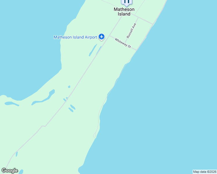map of restaurants, bars, coffee shops, grocery stores, and more near in Matheson Island