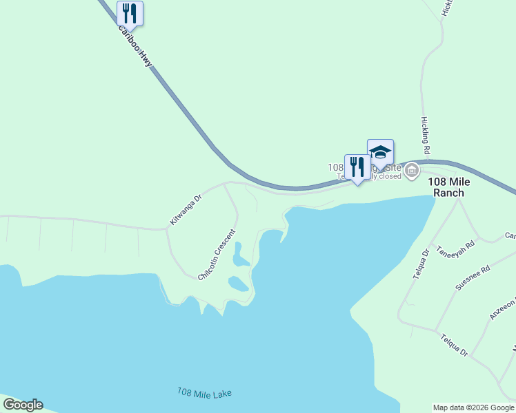 map of restaurants, bars, coffee shops, grocery stores, and more near in 108 Mile Ranch
