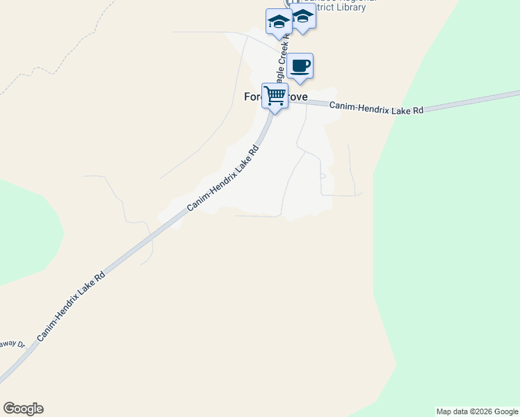 map of restaurants, bars, coffee shops, grocery stores, and more near 6433 Lynx Road in Forest Grove