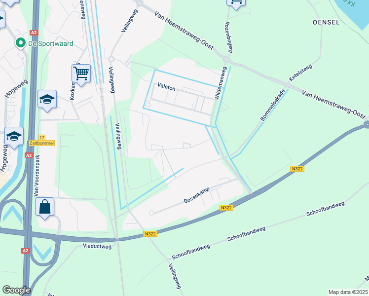 map of restaurants, bars, coffee shops, grocery stores, and more near in Zaltbommel