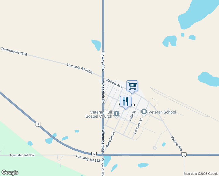 map of restaurants, bars, coffee shops, grocery stores, and more near 102 Balaclava Street in Veteran