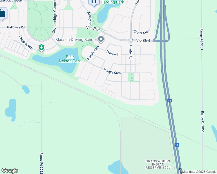map of restaurants, bars, coffee shops, grocery stores, and more near 1220 Pringle Way in Saskatoon