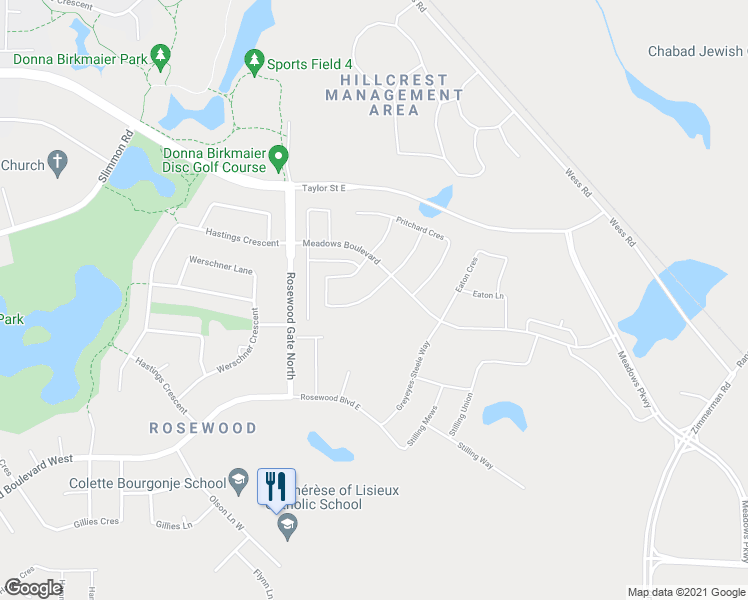 map of restaurants, bars, coffee shops, grocery stores, and more near 190 Sinclair Crescent in Saskatoon
