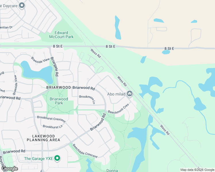 map of restaurants, bars, coffee shops, grocery stores, and more near 410 Beechmont Place in Saskatoon