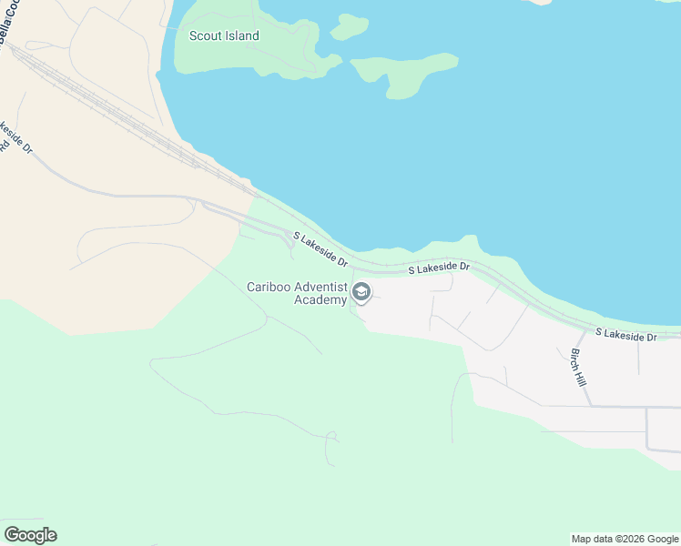 map of restaurants, bars, coffee shops, grocery stores, and more near 1327 South Lakeside Drive in Williams Lake