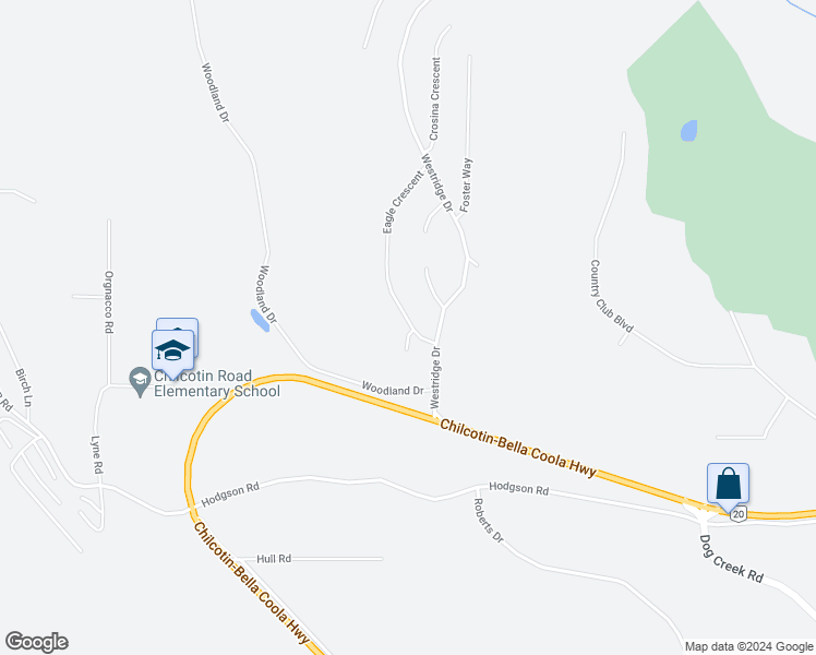 map of restaurants, bars, coffee shops, grocery stores, and more near 11 Eagle Crescent in Williams Lake