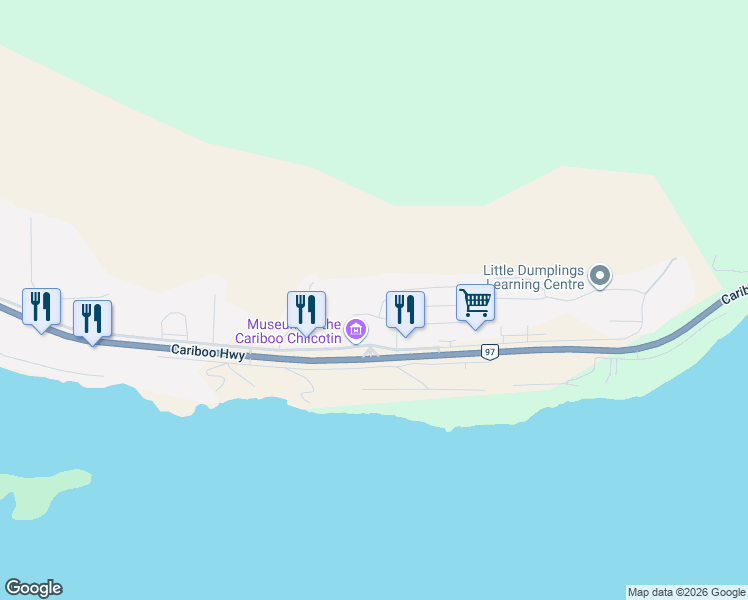 map of restaurants, bars, coffee shops, grocery stores, and more near in Williams Lake