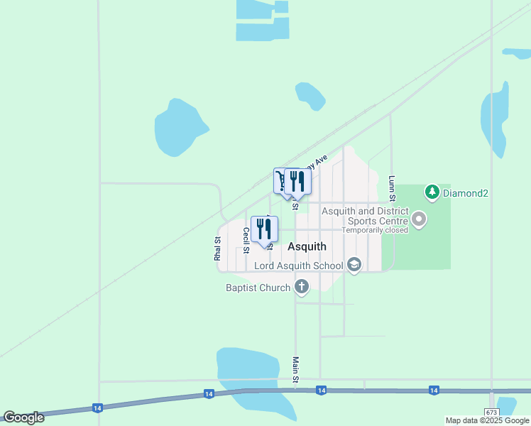 map of restaurants, bars, coffee shops, grocery stores, and more near 550 Andrew Street in Asquith