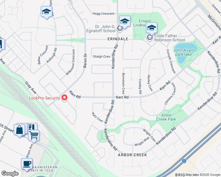 map of restaurants, bars, coffee shops, grocery stores, and more near 211 Gillam Place in Saskatoon