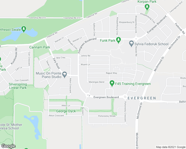 map of restaurants, bars, coffee shops, grocery stores, and more near 123 Rajput Way in Saskatoon