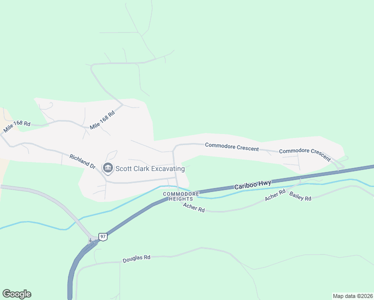 map of restaurants, bars, coffee shops, grocery stores, and more near 1925 Commodore Crescent in Williams Lake