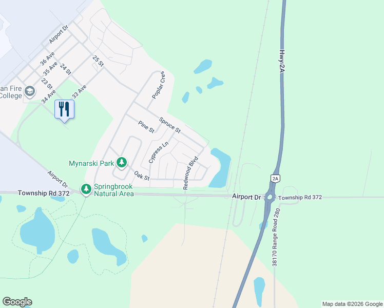 map of restaurants, bars, coffee shops, grocery stores, and more near 150 Red Ash Cove in Springbrook