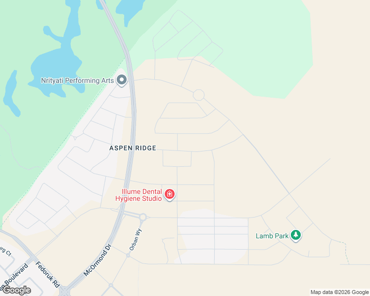 map of restaurants, bars, coffee shops, grocery stores, and more near McOrmond Drive in Saskatoon