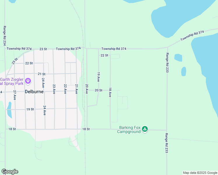 map of restaurants, bars, coffee shops, grocery stores, and more near 2052 21 Street in Delburne