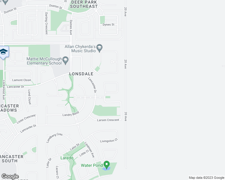 map of restaurants, bars, coffee shops, grocery stores, and more near 175 Long Close in Red Deer